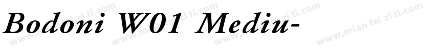 Bodoni W01 Mediu字体转换